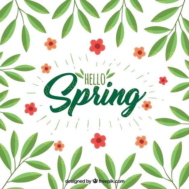 Hand drawn spring background