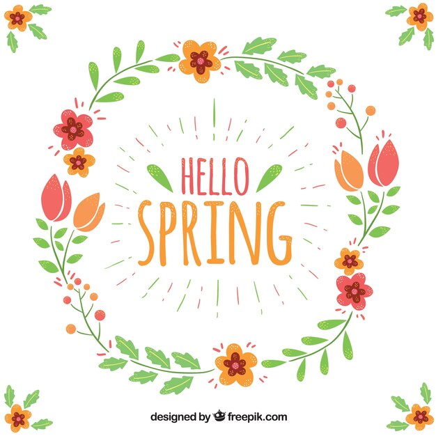 Hand drawn spring background