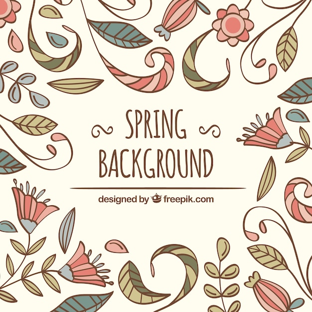 Hand drawn spring background