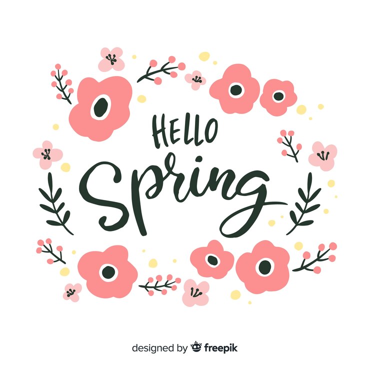 Free Vector hand drawn spring background
