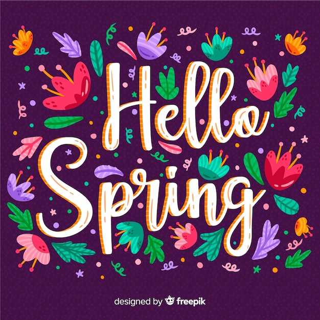 Hand drawn spring background