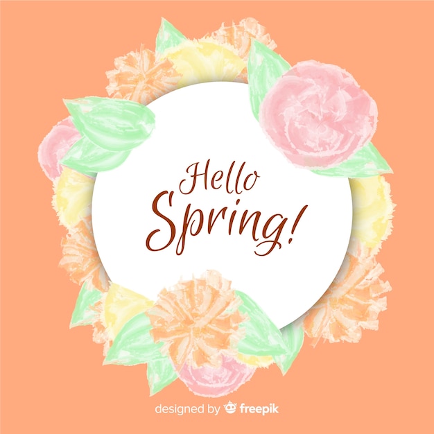 Hand drawn spring background