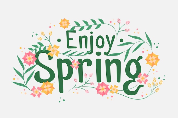 Hand-drawn spring background