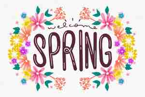 Free vector hand drawn spring background