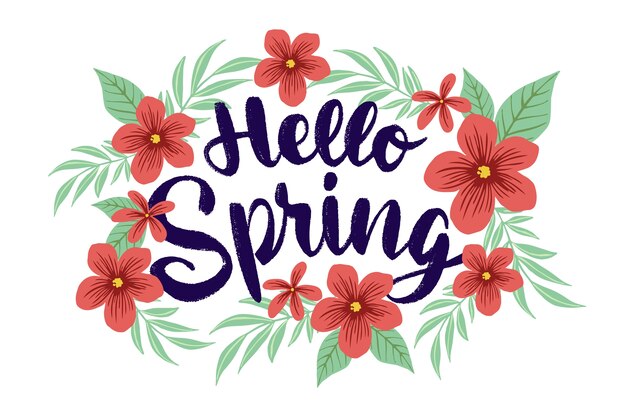 Free vector hand drawn spring background