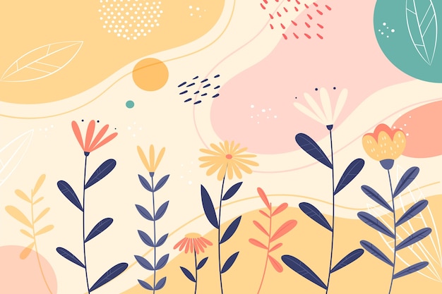 Free vector hand drawn spring background