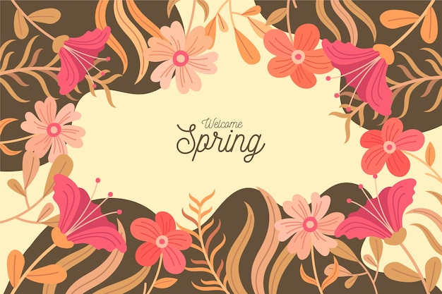 Hand drawn spring background