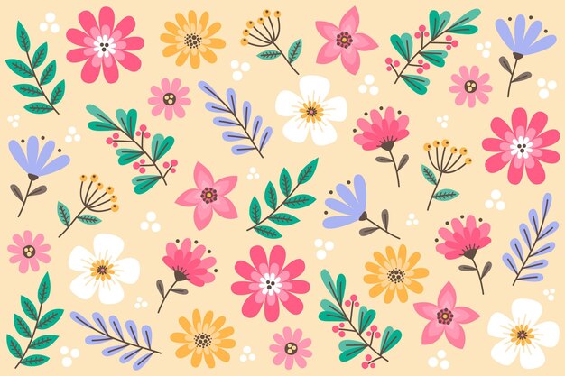 Hand drawn spring background