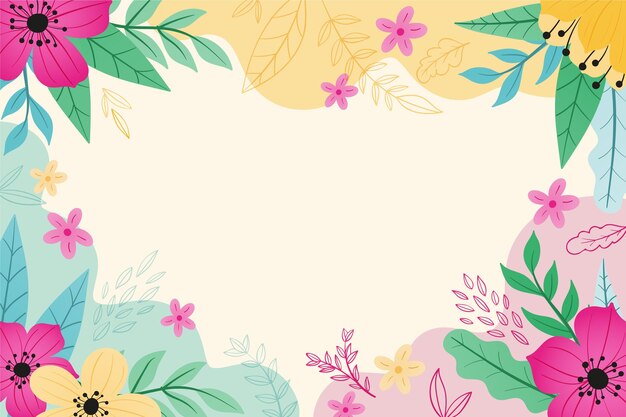 Hand drawn spring background