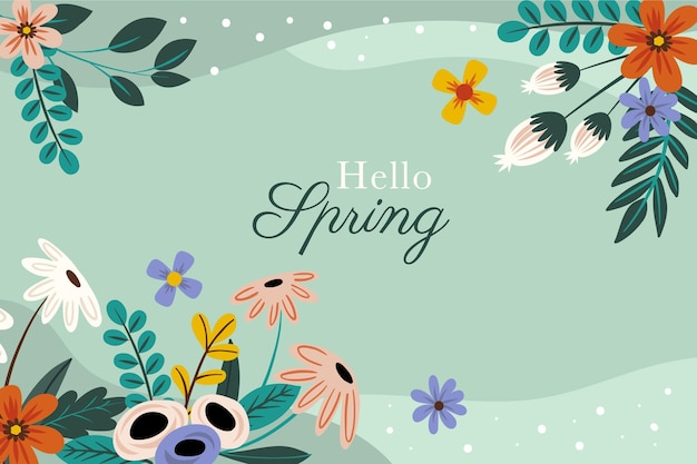 Free vector hand drawn spring background