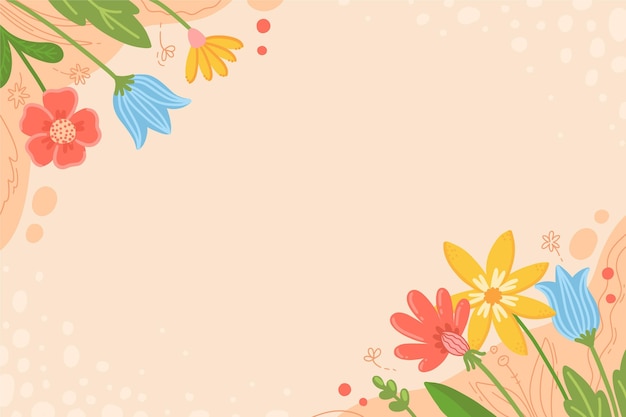 Free vector hand drawn spring background