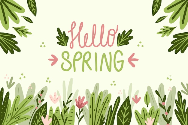 Hand drawn spring background