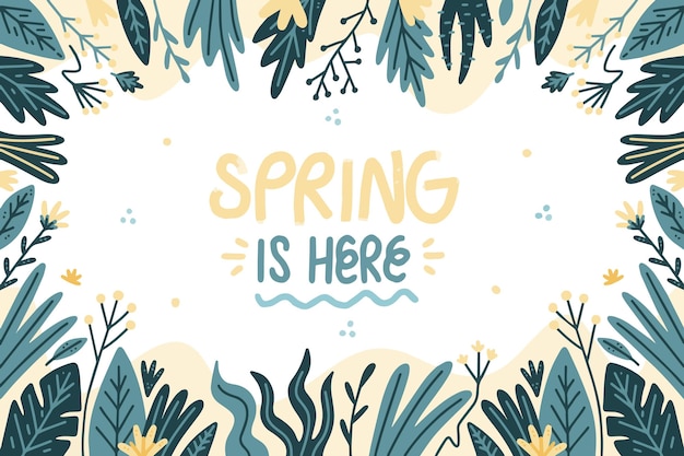 Free vector hand drawn spring background