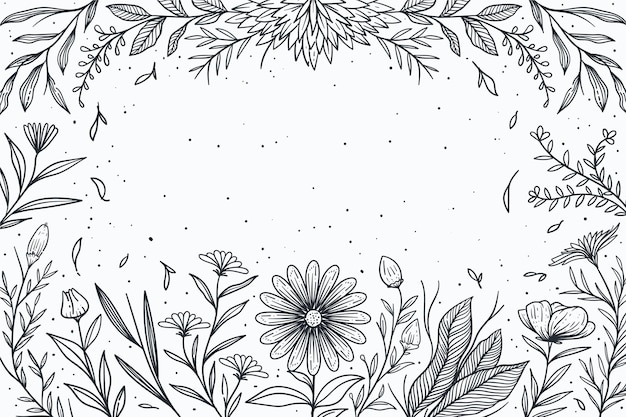 Free vector hand drawn spring background