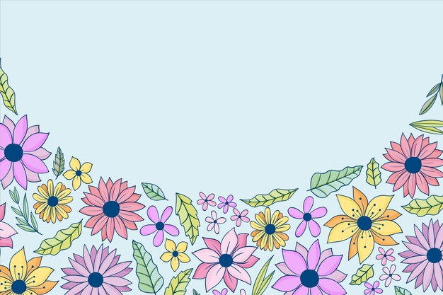 Free vector hand drawn spring background