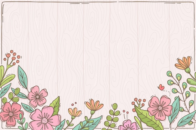 Free vector hand drawn spring background