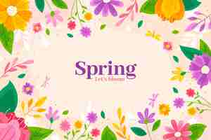 Free vector hand drawn spring background