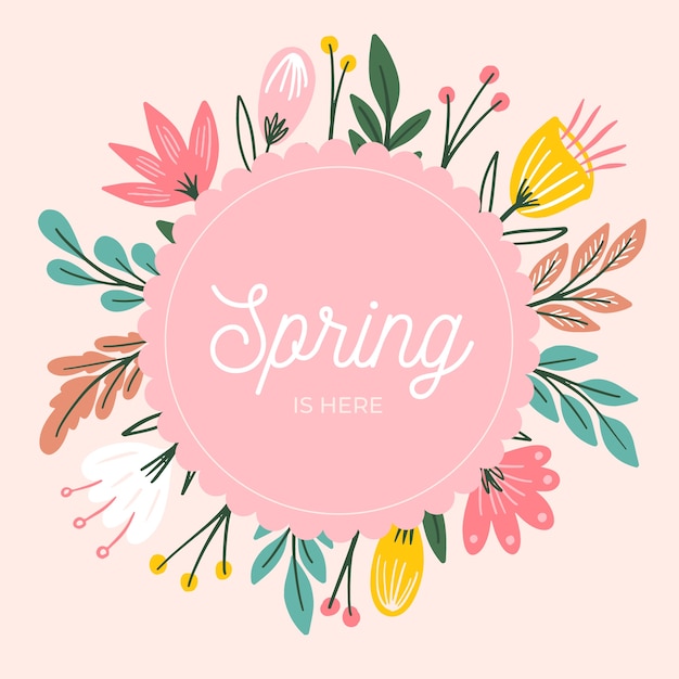 Free Vector | Hand drawn spring floral frame