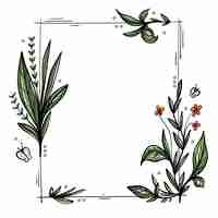 Free vector hand drawn spring floral frame