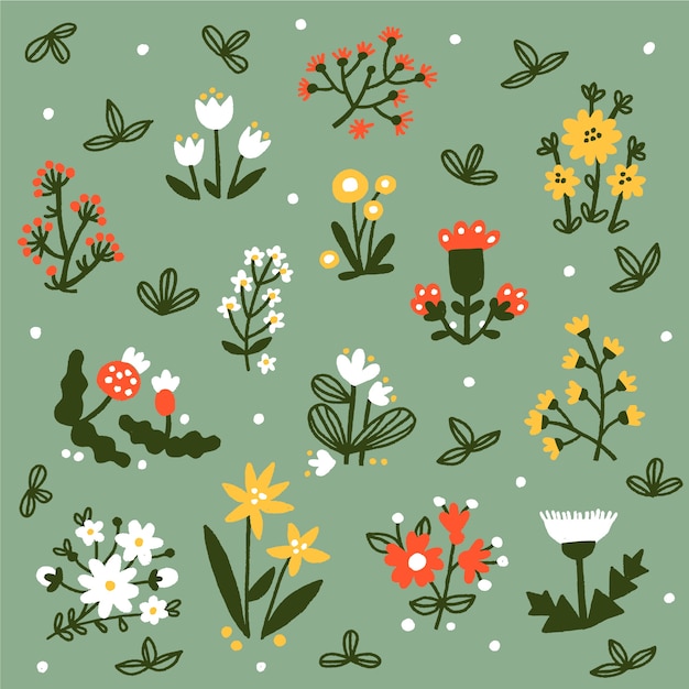 Premium Vector  Floral seamless pattern with chamomile and