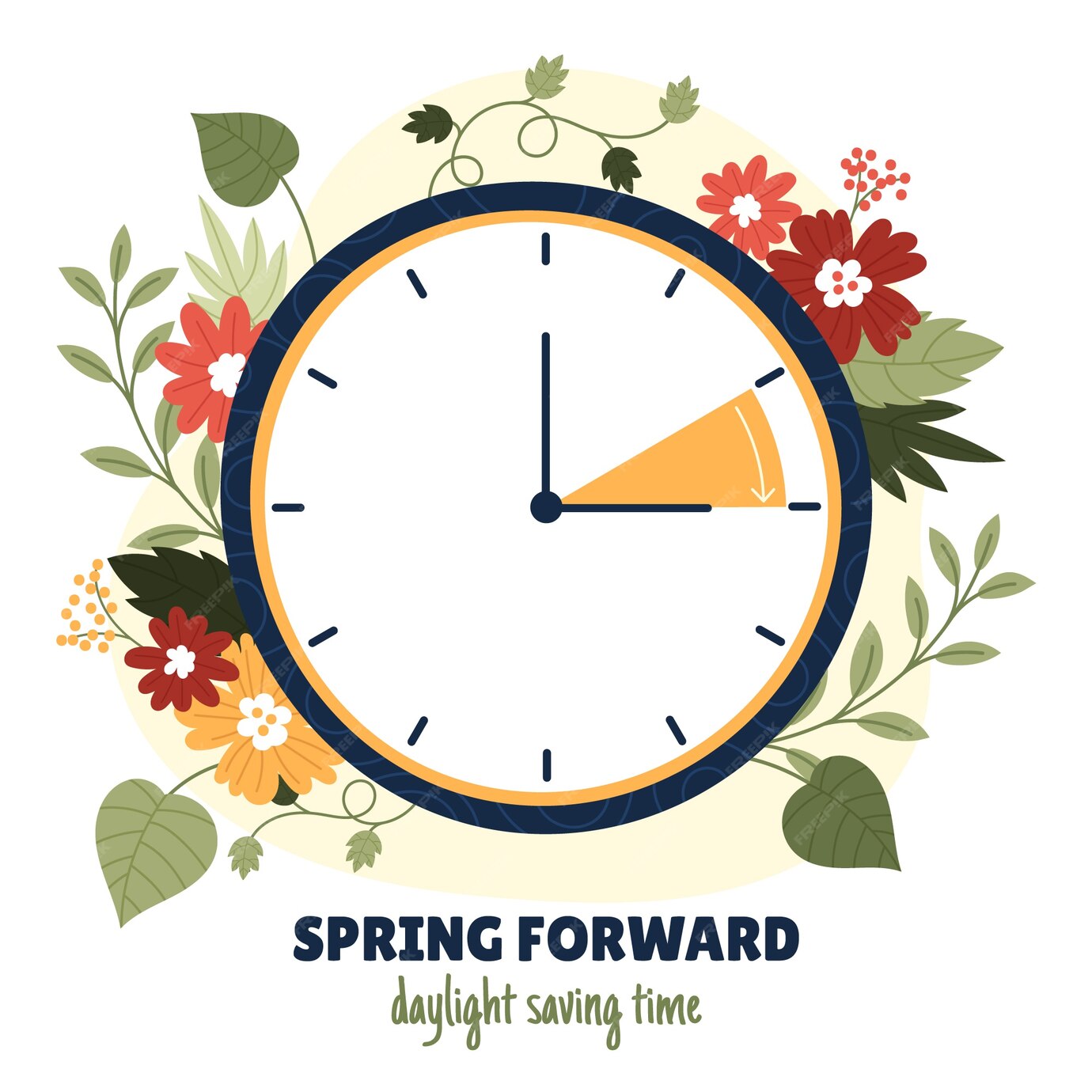 Free Vector Hand drawn spring forward fall back illustration