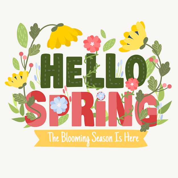 Hand drawn spring illustration