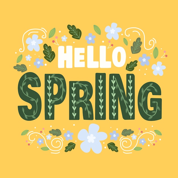 Free vector hand drawn spring illustration