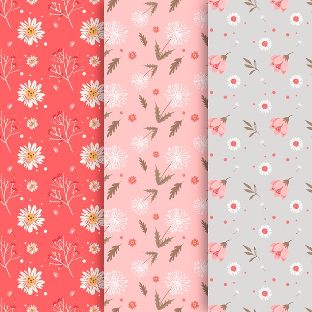 Hand drawn spring pattern collection