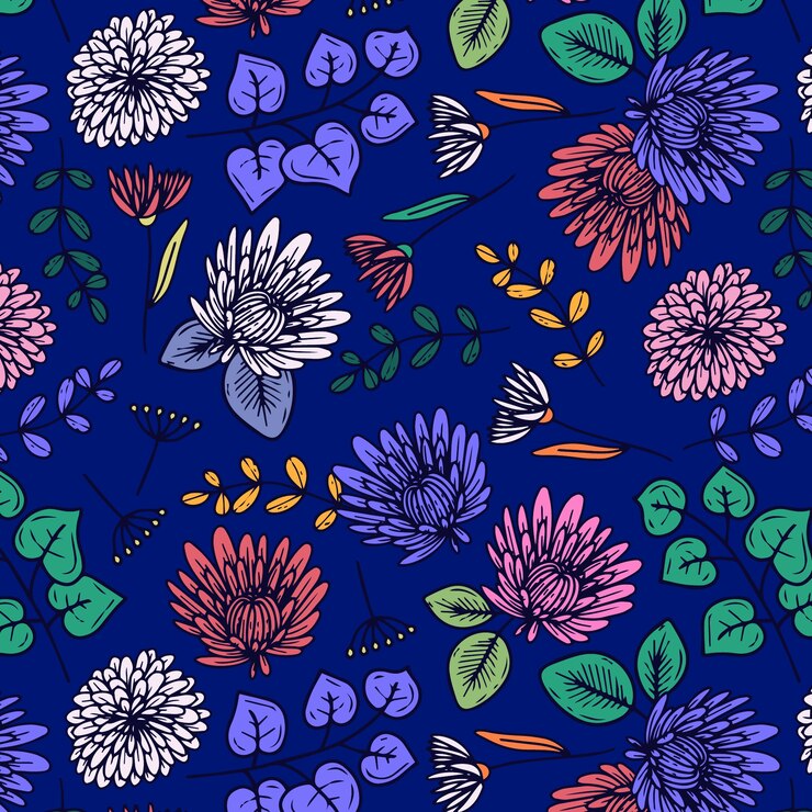 Free Vector hand drawn spring pattern design