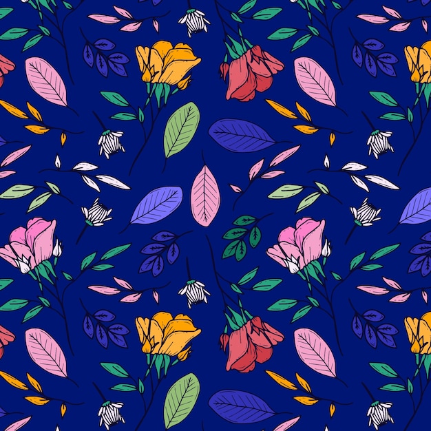 Hand drawn spring pattern design