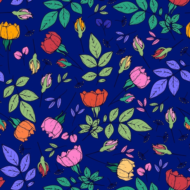 Free vector hand drawn spring pattern design