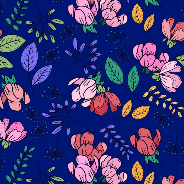 Free vector hand drawn spring pattern design