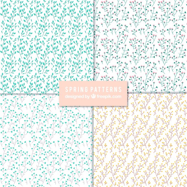 Hand drawn spring patterns