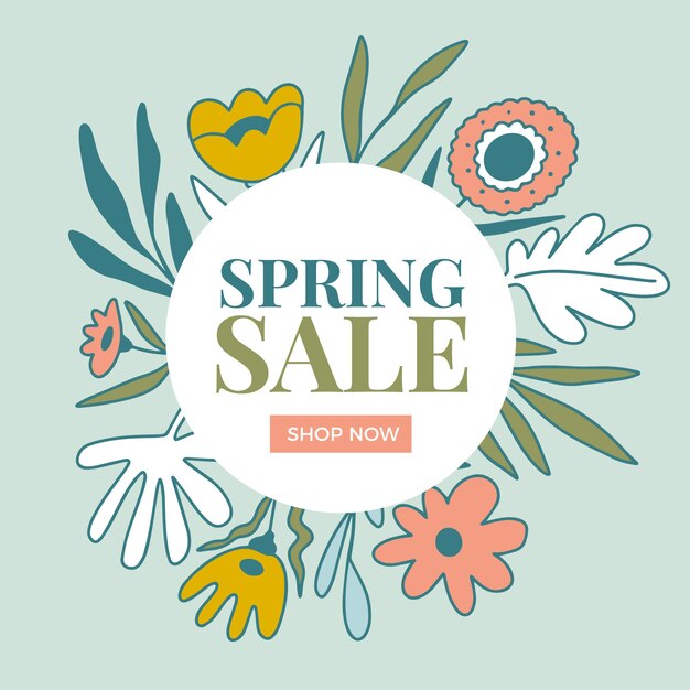 Hand drawn spring sale