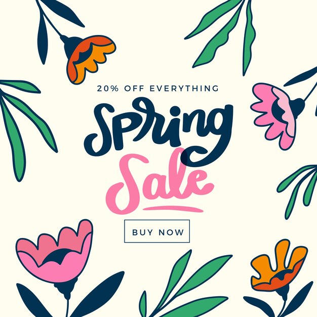 Hand drawn spring sale