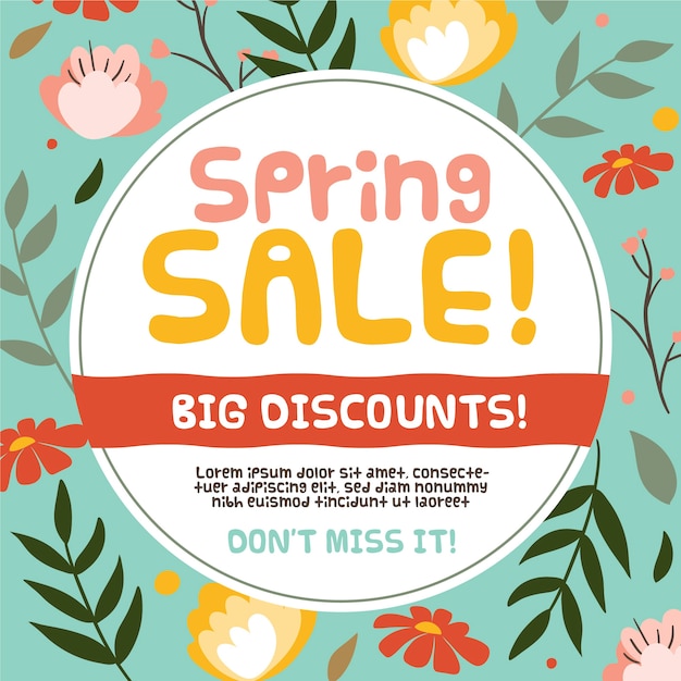 Free vector hand drawn spring sale