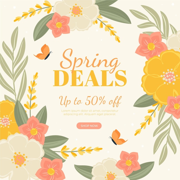 Hand drawn spring sale