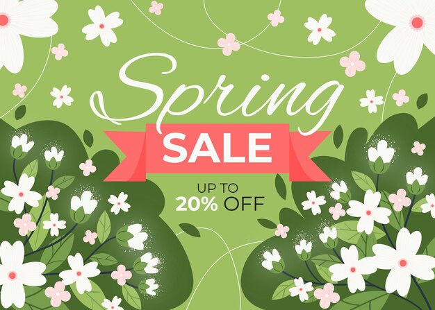 Free Vector hand drawn spring sale
