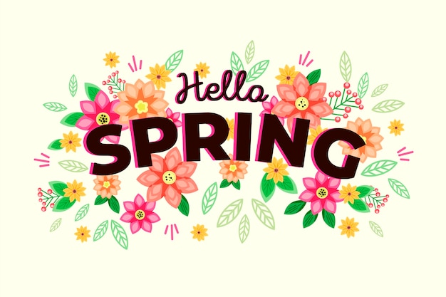 Free vector hand-drawn spring wallpaper