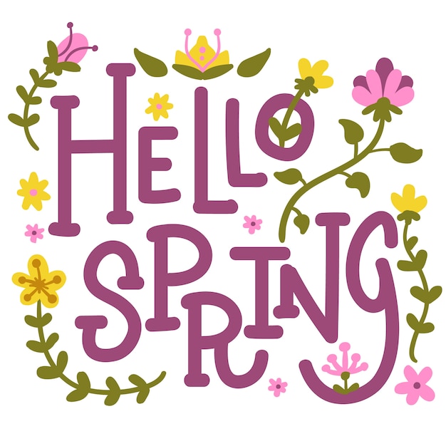 Free vector hand drawn spring wallpaper