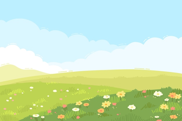 Free vector hand drawn spring wallpaper