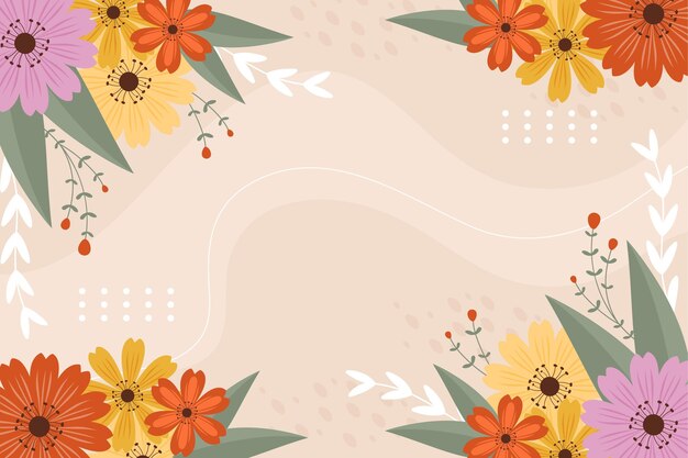 Free Vector Flat Design Spring Wallpaper