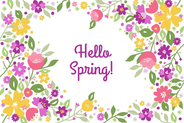 Free vector hand drawn spring wallpaper