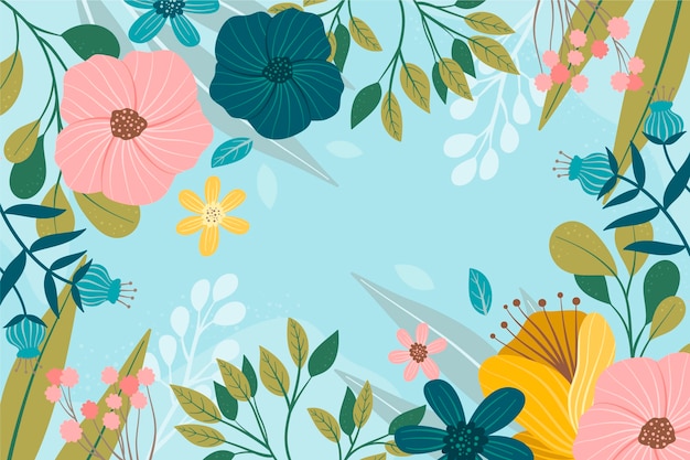 Free vector hand drawn spring wallpaper