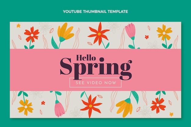 Hand drawn spring youtube thumbnail