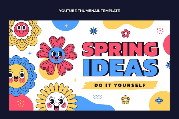 Hand drawn spring youtube thumbnail