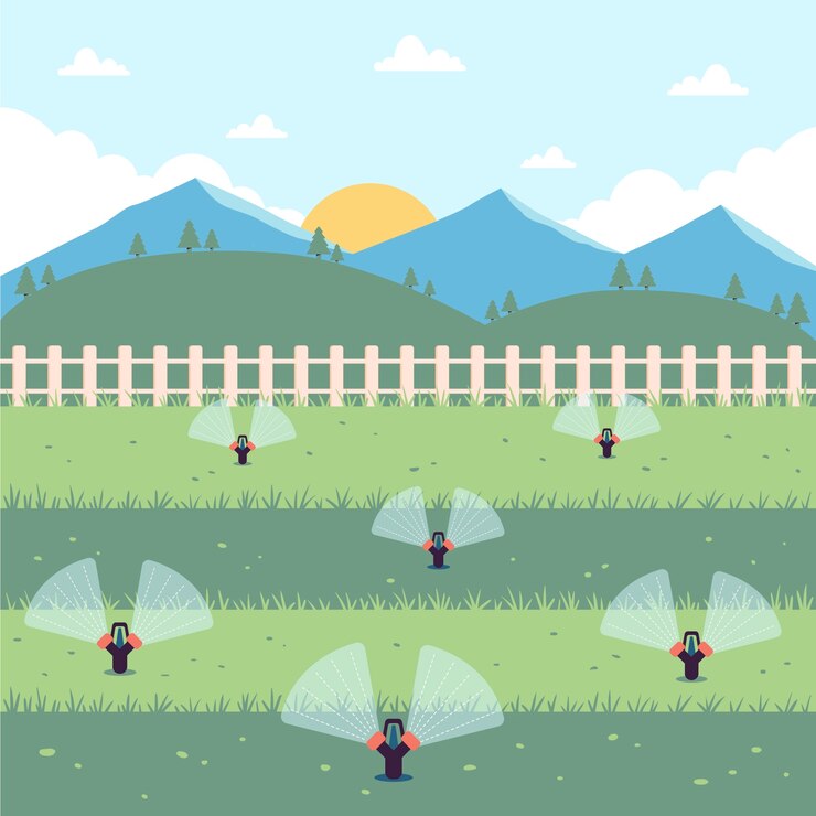 무료 Vector 손으로 그린 스프링클러 그림