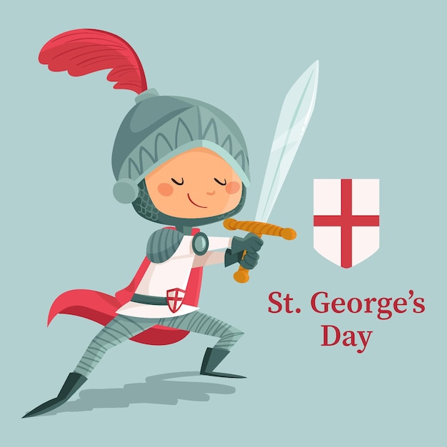 Free vector hand drawn st. george's day illustration