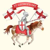 Free vector hand drawn st. george's day illustration