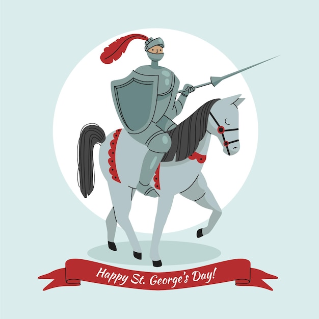 Hand drawn st. george's day illustration